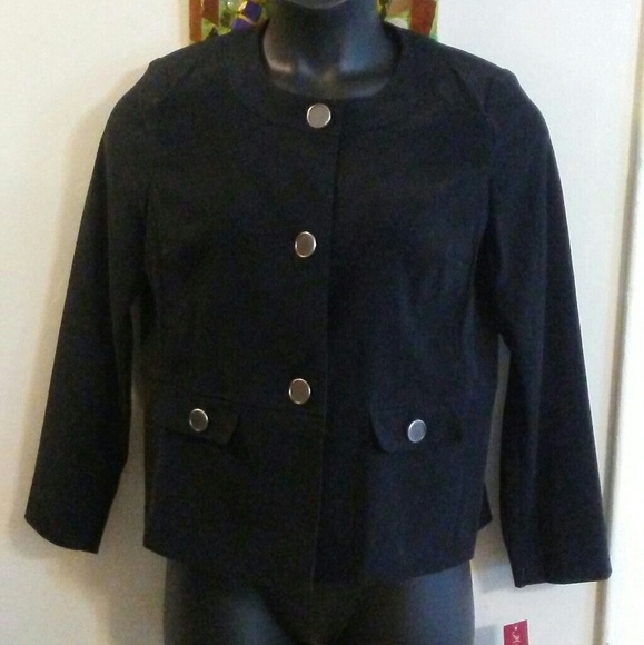 JM Collection Jackets & Blazers - JM Collection Petite Black Jacket